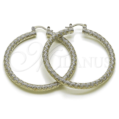 Rhodium Gold Filled Large Hoop, Diamond Cutting Finish, Rhodium Finish, 02.196.0259.50
