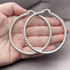 White Gold Filled Hoop Earrings — Extra Large Hoop Diamond Cutting 02. — alternate product view — SKU 164694 | Oro Laminado Blanco aretes de aro — Extra Large Hoop Diamond Cutting 02. — SKU 164694