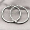 Rhodium Gold Filled Extra Large Hoop, Diamond Cutting Finish, Rhodium Finish, 02.196.0259.70