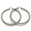 White Gold Filled Hoop Earrings — Extra Large Hoop Diamond Cutting 02. — alternate product view — SKU 164694 | Oro Laminado Blanco aretes de aro — Extra Large Hoop Diamond Cutting 02. — SKU 164694