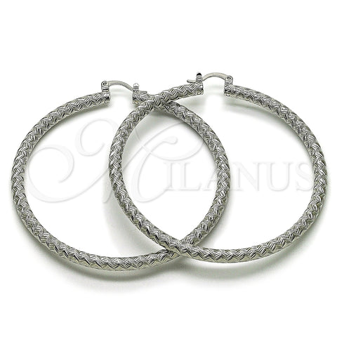 Rhodium Gold Filled Extra Large Hoop, Diamond Cutting Finish, Rhodium Finish, 02.196.0259.70
