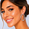 Rhodium Gold Filled Large Hoop, Diamond Cutting Finish, Rhodium Finish, 5.138.016.1.60