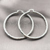 Rhodium Gold Filled Large Hoop, Diamond Cutting Finish, Rhodium Finish, 5.138.016.1.60