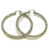 Rhodium Gold Filled Large Hoop, Diamond Cutting Finish, Rhodium Finish, 5.138.016.1.60