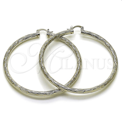 Rhodium Gold Filled Extra Large Hoop, Diamond Cutting Finish, Rhodium Finish, 5.138.016.1.70