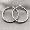 Rhodium Gold Filled Medium Hoop, Diamond Cutting Finish, Rhodium Finish, 5.138.016.1.50