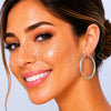 Rhodium Gold Filled Large Hoop, Diamond Cutting Finish, Rhodium Finish, 5.139.008.1.60