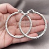 Rhodium Gold Filled Large Hoop, Diamond Cutting Finish, Rhodium Finish, 5.139.008.1.60