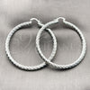 Rhodium Gold Filled Large Hoop, Diamond Cutting Finish, Rhodium Finish, 5.139.008.1.60