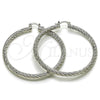 Rhodium Gold Filled Large Hoop, Diamond Cutting Finish, Rhodium Finish, 5.139.008.1.60