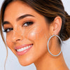 Rhodium Gold Filled Extra Large Hoop, Diamond Cutting Finish, Rhodium Finish, 5.139.008.1.70
