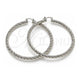 White Gold Filled Extra Large Hoop, Diamond Cutting Finish, Rhodium Finish, 5.139.008.1.70