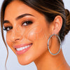 Rhodium Gold Filled Extra Large Hoop, Diamond Cutting Finish, Rhodium Finish, 5.139.028.1.70