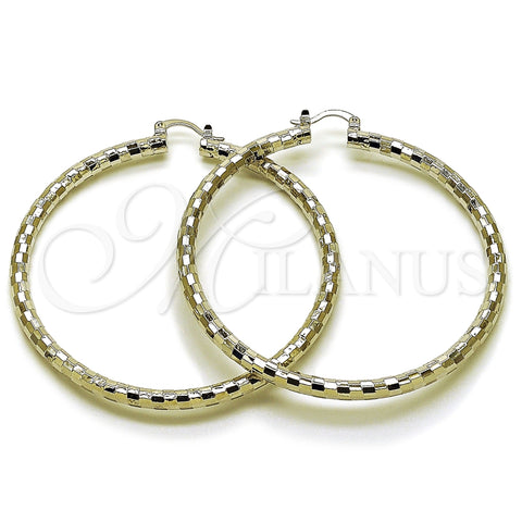 Rhodium Gold Filled Extra Large Hoop, Diamond Cutting Finish, Rhodium Finish, 5.139.028.1.70