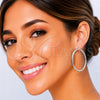 Rhodium Gold Filled Large Hoop, Diamond Cutting Finish, Rhodium Finish, 5.139.026.1.60