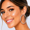 Rhodium Gold Filled Extra Large Hoop, Diamond Cutting Finish, Rhodium Finish, 5.139.026.1.70