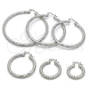 Rhodium Gold Filled Extra Large Hoop, Diamond Cutting Finish, Rhodium Finish, 5.139.026.1.70