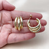 Oro Laminado Small Hoop, Gold Filled Style Hollow Design, Polished, Golden Finish, 02.213.0455.25