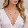 Oro Laminado Thin Rosary, Gold Filled Style Guadalupe and Crucifix Design, with White Cubic Zirconia, Polished, Golden Finish, 09.213.0074.24