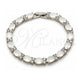 White Gold Filled Tennis Bracelet, Cluster Design, with White Cubic Zirconia, Polished, Rhodium Finish, 03.206.0004.15.07 (06 MM Thickness, 7 Inches Length)