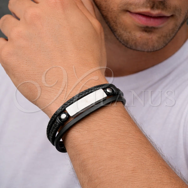 Stainless Steel Bracelet — Fancy Bracelet Nameplate Design Polished 03. 21 MM — alternate product view — SKU 164742 | Acero Inoxidable brazalete — elegante Bracelet Nameplate diseño pulido 03. 21 MM — SKU 164742