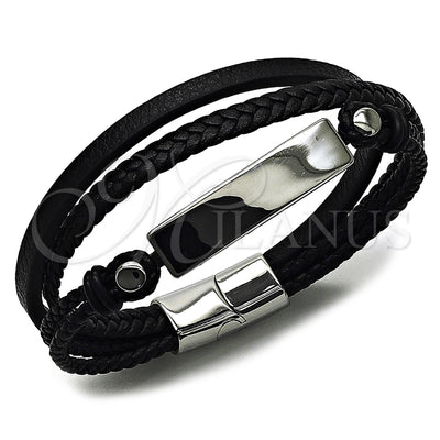 Stainless Steel Fancy Bracelet, Nameplate Design, Polished, Steel Finish, 03.462.0014.09 (21 MM Thickness, 9 for wholesale, main product view