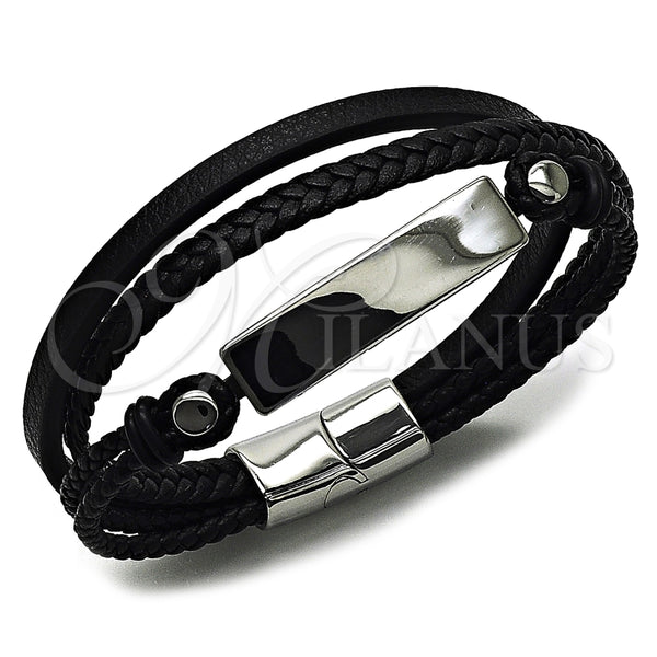 Stainless Steel Bracelet — Fancy Bracelet Nameplate Design Polished 03. 21 MM — main product view — SKU 164742 | Acero Inoxidable brazalete — elegante Bracelet Nameplate diseño pulido 03. 21 MM — SKU 164742