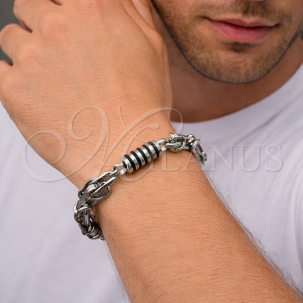 Stainless Steel Bracelet — Solid Bracelet Polished 03. Thickness 9 Inches Length — alternate product view — SKU 164756 | Acero Inoxidable brazalete — Solid Bracelet pulido 03. Thickness 9 Inches Length — SKU 164756
