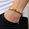 Stainless Steel Solid Bracelet, Square Franco Design, Polished, Two Tone, 03.461.0006.09 (Thickness, 9 Inches Length)