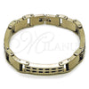 Stainless Steel Solid Bracelet, Polished, Steel Finish, 03.461.0009.09 (Thickness, 9 Inches Length)