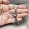 Stainless Steel Pendant Necklace, Box Design, Polished, Steel Finish, 04.461.0001.24 (03 MM Thickness, 24 Inches Length)