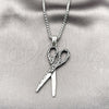 Stainless Steel Pendant Necklace, Box Design, Polished, Steel Finish, 04.461.0001.24 (03 MM Thickness, 24 Inches Length)