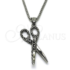 Stainless Steel Necklace — Pendant Necklace Box Design Polished 04. 03 MM — main product view — SKU 164765 | Acero Inoxidable collar — Pendant Necklace Box diseño pulido 04. 03 MM — SKU 164765