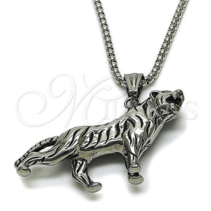 Stainless Steel Necklace — Pendant Necklace Box Design Polished 04. 03 MM — main product view — SKU 164766 | Acero Inoxidable collar — Pendant Necklace Box diseño pulido 04. 03 MM — SKU 164766