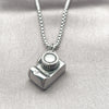 Stainless Steel Pendant Necklace, Polished, Steel Finish, 04.461.0004.24 (03 MM Thickness, 24 Inches Length)