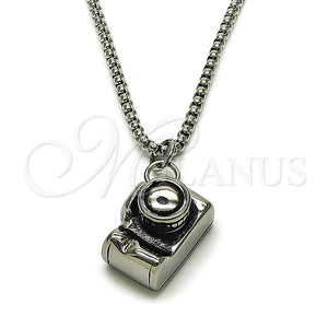 Stainless Steel Necklace — Pendant Necklace Polished 04. 03 MM Thickness 24 — main product view — SKU 164768 | Acero Inoxidable collar — Pendant Necklace pulido 04. 03 MM Thickness 24 — SKU 164768