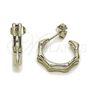 White Gold Filled Hoop Earrings — Small Hoop Polished 02. — main product view — SKU 164775 | Oro Laminado Blanco aretes de aro — Small Hoop pulido 02. — SKU 164775