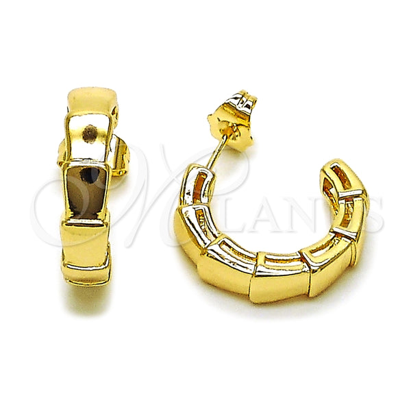 Gold Filled Hoop Earrings — Small Hoop Snake Design Polished 02. — main product view — SKU 164776 | Oro Laminado aretes de aro — Small Hoop Snake diseño pulido 02. — SKU 164776