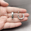 Rhodium Gold Filled Small Hoop, Snake Design, Polished, Rhodium Finish, 02.163.0416.1.20 for wholesale, additional product view 3