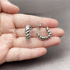 Rhodium Gold Filled Medium Hoop, Twist Design, Polished, Rhodium Finish, 02.163.0418.1.20 for wholesale, additional product view 3