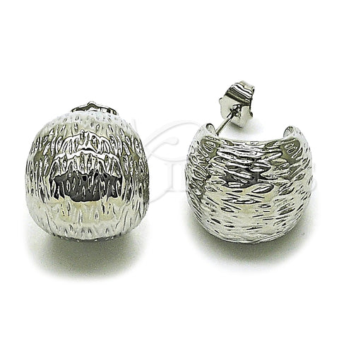 Rhodium Gold Filled Small Hoop, Diamond Cutting Finish, Rhodium Finish, 02.163.0240.1.20