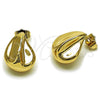 Oro Laminado Stud Earring, Gold Filled Style Teardrop Design, Polished, Golden Finish, 02.163.0419