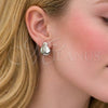 Rhodium Gold Filled Stud Earring, Teardrop Design, Polished, Rhodium Finish, 02.163.0419.1