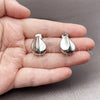 Rhodium Gold Filled Stud Earring, Teardrop Design, Polished, Rhodium Finish, 02.163.0419.1