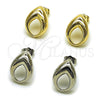 Oro Laminado Stud Earring, Gold Filled Style Four-leaf Clover Design, Polished, Golden Finish, 02.163.0420