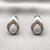 Rhodium Gold Filled Stud Earring, Four-leaf Clover Design, Polished, Rhodium Finish, 02.163.0420.1