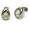 Rhodium Gold Filled Stud Earring, Four-leaf Clover Design, Polished, Rhodium Finish, 02.163.0420.1
