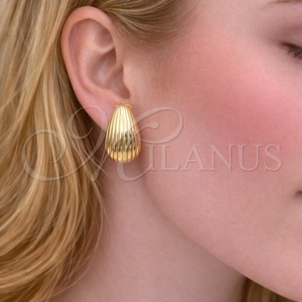 Gold Filled Ring — Stud Earring Teardrop Design Polished 02. — alternate product view — SKU 164788 | Oro Laminado anillo — Stud Earring Teardrop diseño pulido 02. — SKU 164788