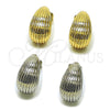 Oro Laminado Stud Earring, Gold Filled Style Teardrop Design, Polished, Golden Finish, 02.163.0421