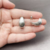 Rhodium Gold Filled Stud Earring, Teardrop Design, Polished, Rhodium Finish, 02.163.0421.1 for wholesale, additional product view 3